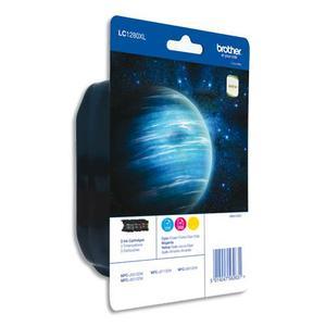 Brother Multipack Jet d'encre HC Cyan/Magenta/Jaune - LC1280XLRBWBP - Compatible avec MFC-J 5910 DW, 6510 DW, 6710 DW, 6910 DW_0