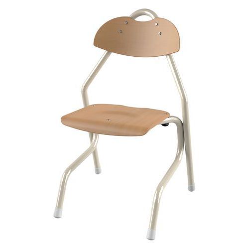 CHAISE TEMPO AST - T4 COQUE BOIS NATUREL - ALU BEIGE 1013 - MOBIDECOR