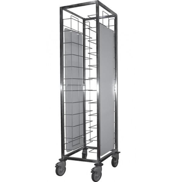 Chariot de débarassage cafétéria inox type sans joues P 563 mm (Type de niveaux: 1X12 niveaux, Longueur, mm: 440)_0