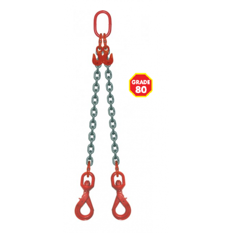 Elingue chaîne avec crochets à émérillon à verrouillage automatique Référence 4308X_0