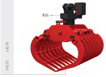 Fourches hydrauliques pour fumier et matériaux divers R176 Rozzi - Dents en acier anti-usure et option rotator_0