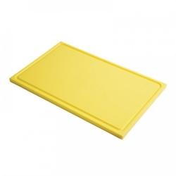 Gastro M Planche à découper GN 1/2, avec rigole, polyéthylène jaune - 3701188022743_0