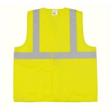 Gilet haute visibilité jaune Opsial - 3 bandes rétro-réfléchissantes - Classe 2 - Taille L à XXL - Norme EN 471 (2:2)_0