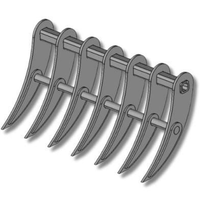 Godet Fléco 7 - 9 tonnes - 1150 mm, 7 dents, épaisseur 35 mm - Minipelle-shop_0