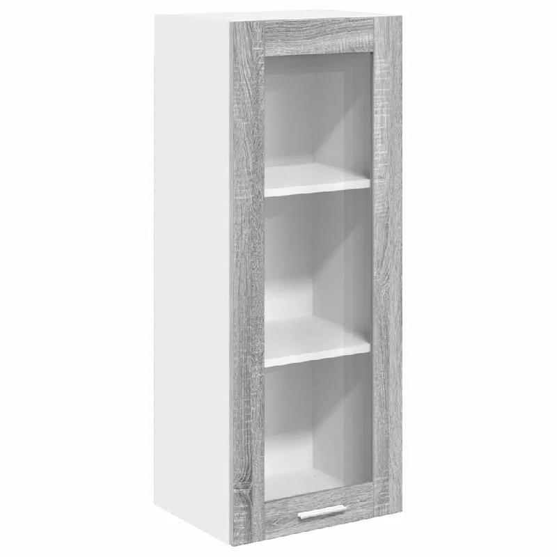 Helloshop26 - Armoire suspendue moderne rangement spacieux 40 x 31 x 100 cm en bois d'ingénierie gris sonoma 02_0053422 - gris Bois massif 3000237940_0