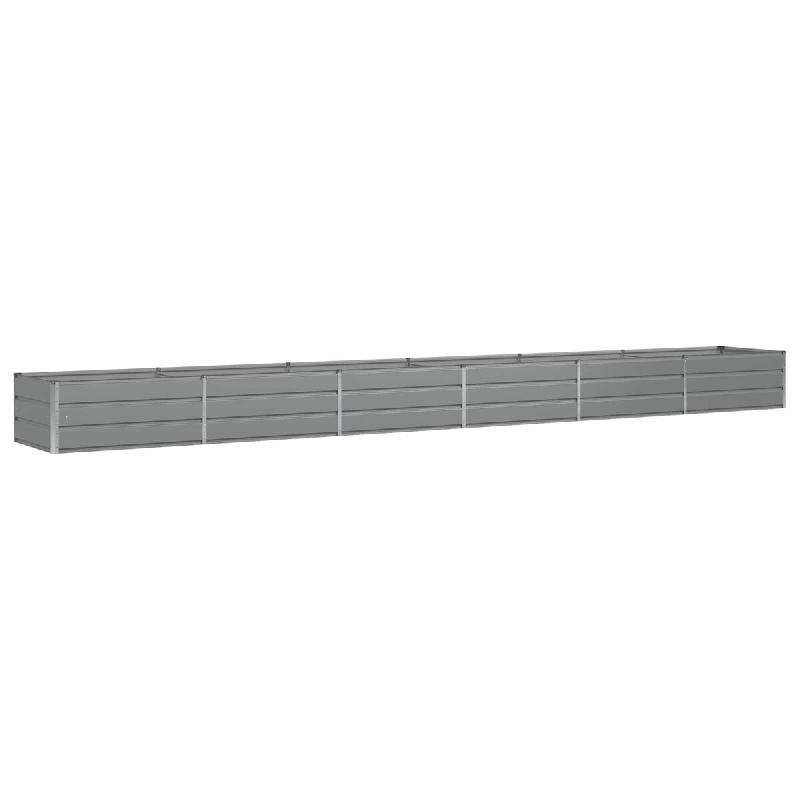 Helloshop26 - Jardinière moderne design industriel pour jardin terrasse 600 x 80 x 45 cm en acier gris clair 02_0059195 - gris acier 3000240997808_0