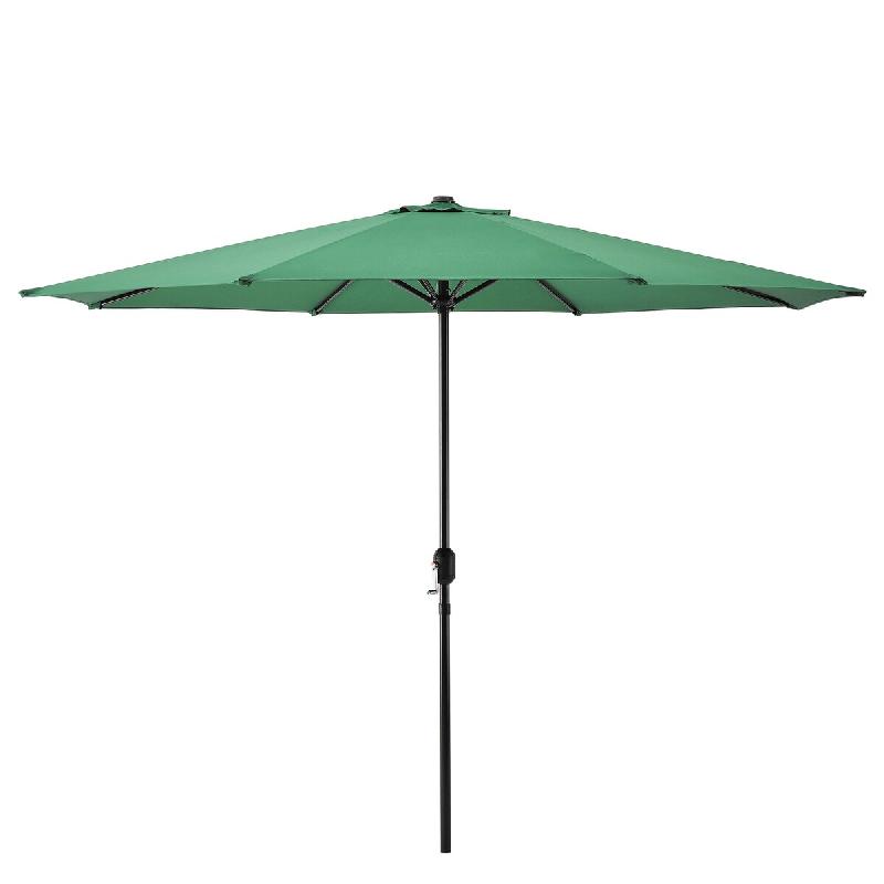 Helloshop26 - Parasol de jardin résistant au rayonnement UV imperméable polyester acier 300 cm vert 03_0005911 - vert acier 3000695899788_0