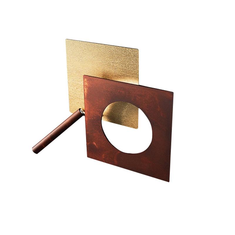 ICONE APPLIQUE MURALE LED PETRA 21.L, OR, ROUILLE