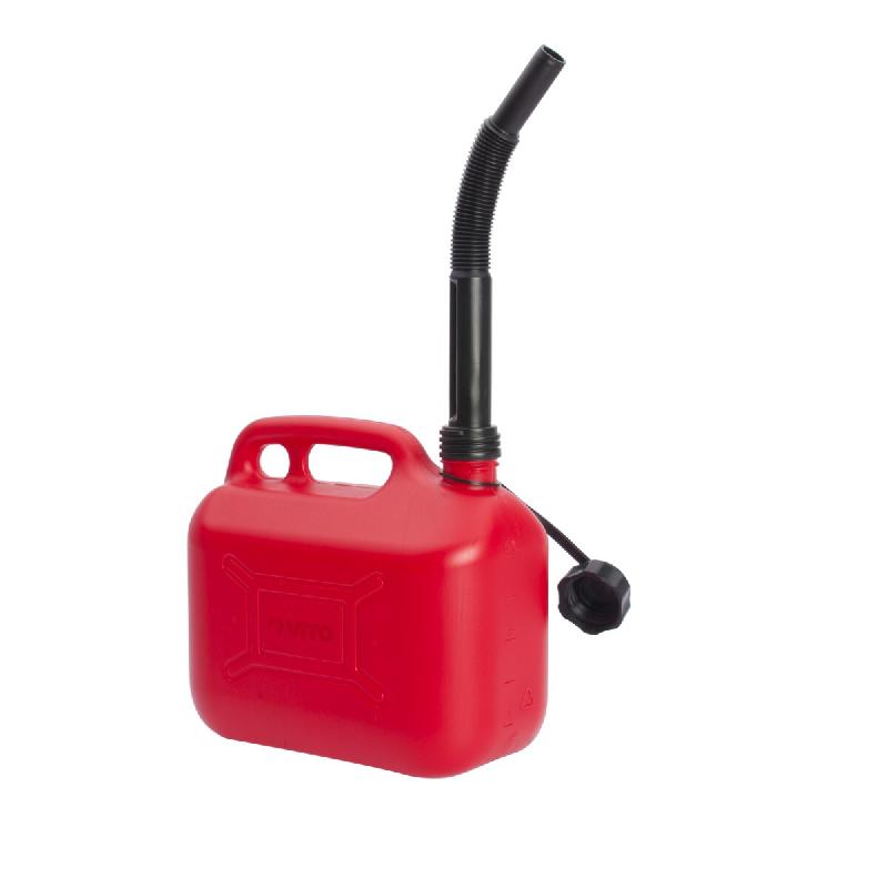 Jerrican pour carburant Bidon Essence Diesel 5 Litres Bec verseur VITO - rouge plastique 5604612135782_0