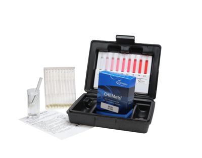 Kit d’analyse visuelle du Nitrite (Azote), 0-2,5 ppm, type : CHEMets 30 ampoules, marque Chemetrics - Ref.: NBG011_0