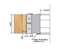 LA PAIRE DE PLAQUETTES BOUVETAGE MULTIPLE HT.50 MM REF.W30