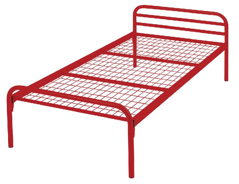 LIT 2 TRAVERSES EVOLUTION CONFORT SOMMIER TREILLIS 90X190 CM T.2200 ROUGE - MANUTAN COLLECTIVITÉS