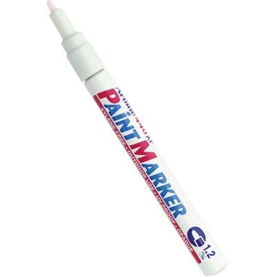 LOT DE 12 - MARQUEUR ARTLINE PERMANENT PAINT MARKER 440 POINTE FINE CONIQUE 1.2MM ENCRE PIGMENTÉE BASE D'HUILE COLORIS BLANC