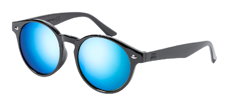 Lunettes de soleil en RPET - verres métalliques - protection UV 400 - couleur bleu_0