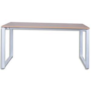 Bureau droit MT International - blanc hêtre MT1 élégance - L160 x H74 x P67 cm_0