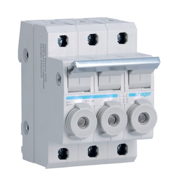 P-FUSIBLE COMBI 3P 20A L38 3M - COMMANDE SIGNAL HAGER L95300