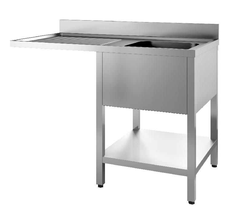 Plonge passage lave vaisselle inox 700 avec étagère bloc évier 1 à ... - P7452.0470_0