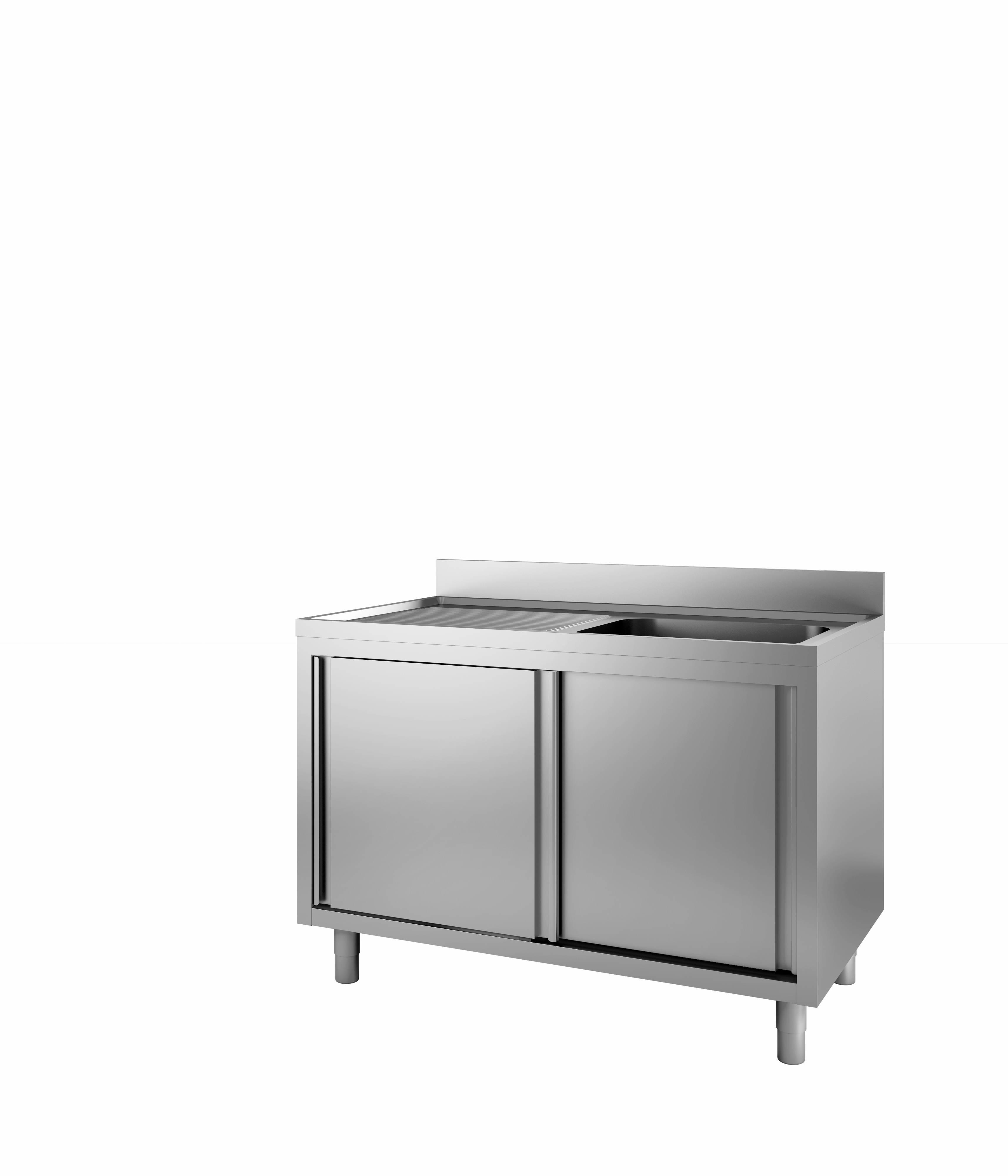 PLONGE SUR ARMOIRE ECO 12X6 AVEC 1 BAC À DROITE