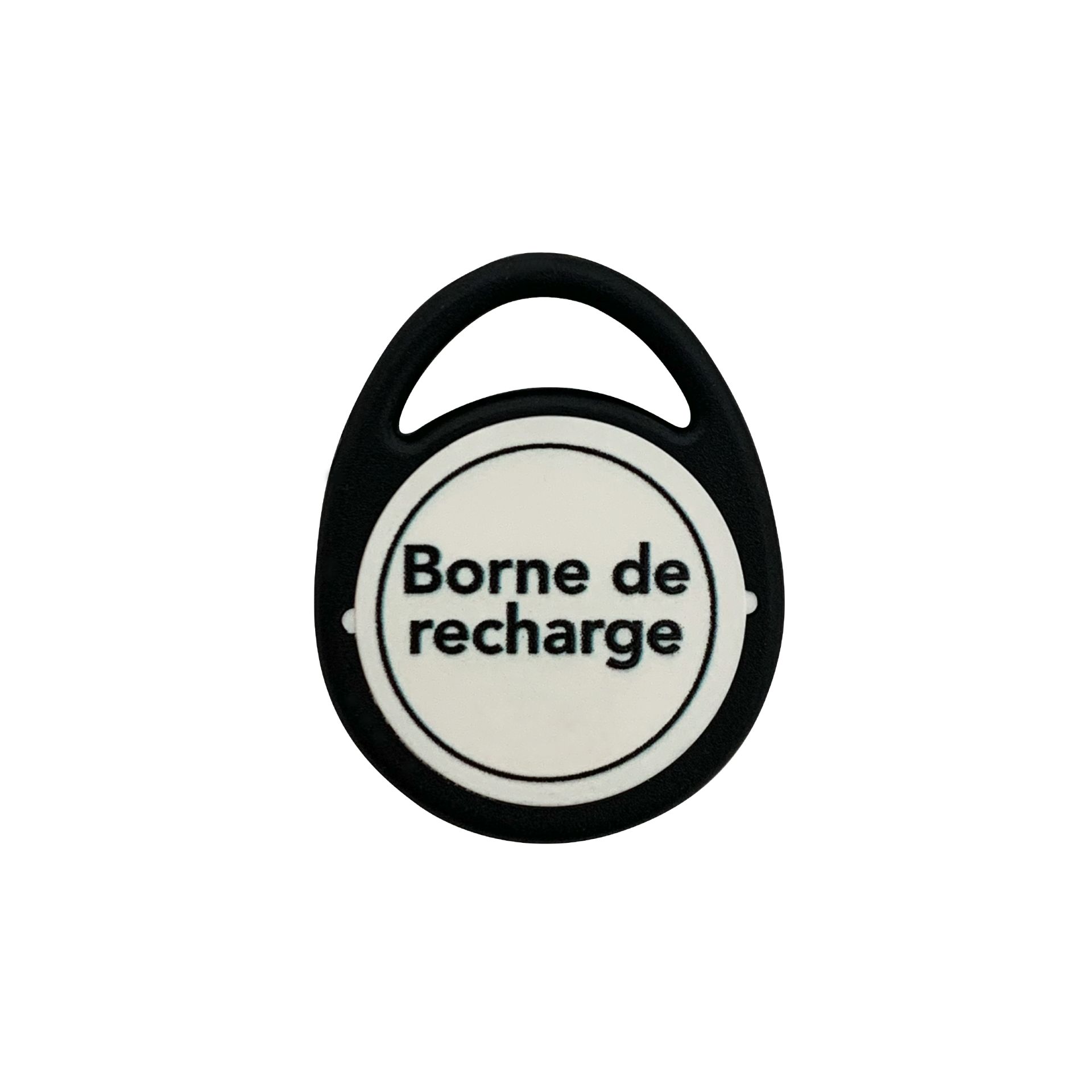 Porte-clé RFID Borne de recharge - Technologies MIFARE 13.56 MHz - Imprimé Borne de Recharge ou Voiture électrique_0