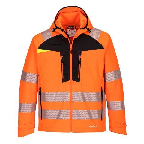 PORTWEST DX475 VESTE SOFTSHELL HV DX4 ORANGE/NOIR - TAILLE XS