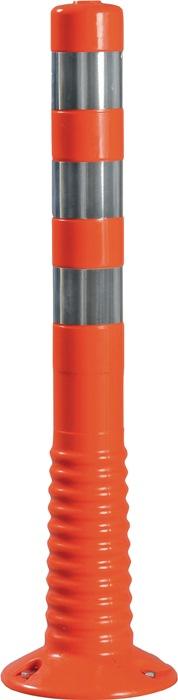 Potelet à mémoire de forme - TPU orange/blanc D. 80 mm - à visser avec matériel de fixation - hauteur 750 mm_0