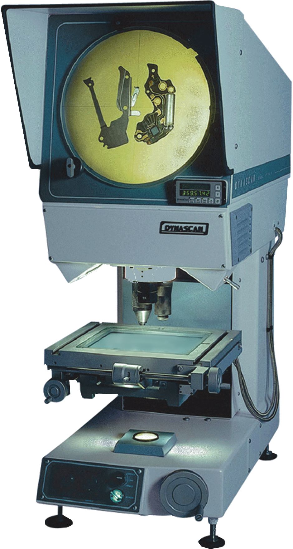 Projecteur de profil vertical SOMECO série PT Dynascan - écran Ø300 à Ø600 mm - objectifs 5X à 50X_0