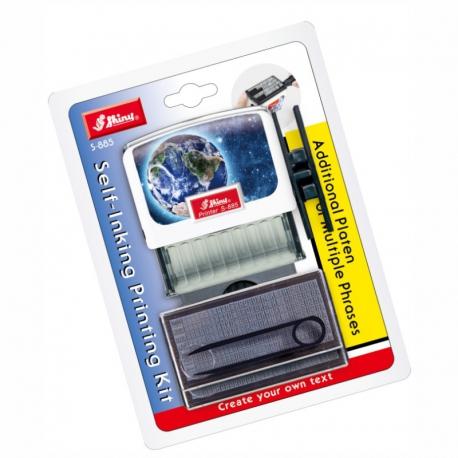 Tampon de bureau S-885 - Composition 6 lignes - 25x70 mm - Jeu de caractères inclus_0