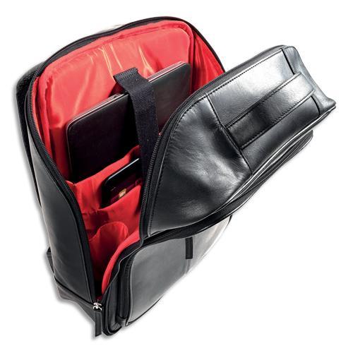 SAC A DOS QUO VADIS RANGERS EN CUIR DE BUFFLE 40X2X40CM - 1 COMPARTIMENT - COLORIS NOIR