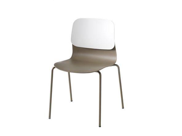 Chaise polyvalente 4 pieds dossier bois blanc_0