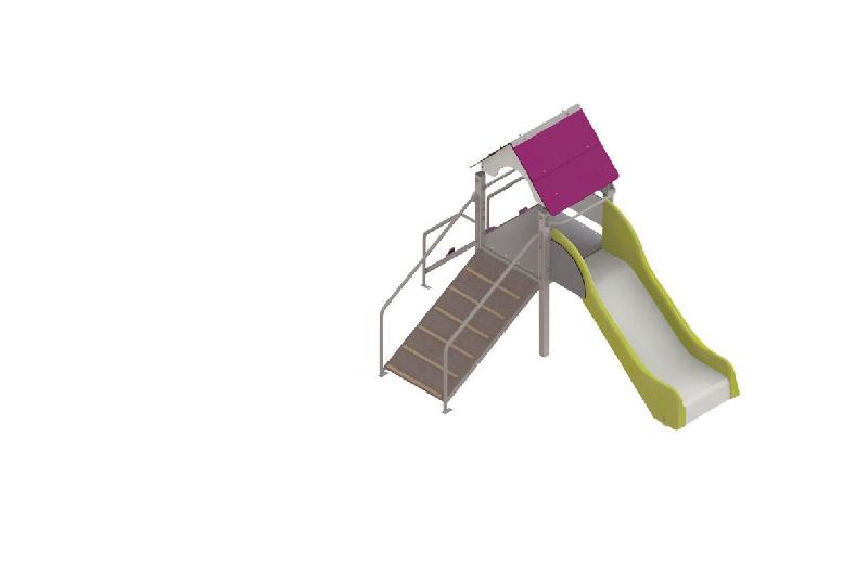 STRUCTURE FRIPOUNETTE BABY-GRIMPE - ACIER - SCELL - INOX - GRIS/PRUNE-WIKI CAT - MANUTAN COLLECTIVITÉS