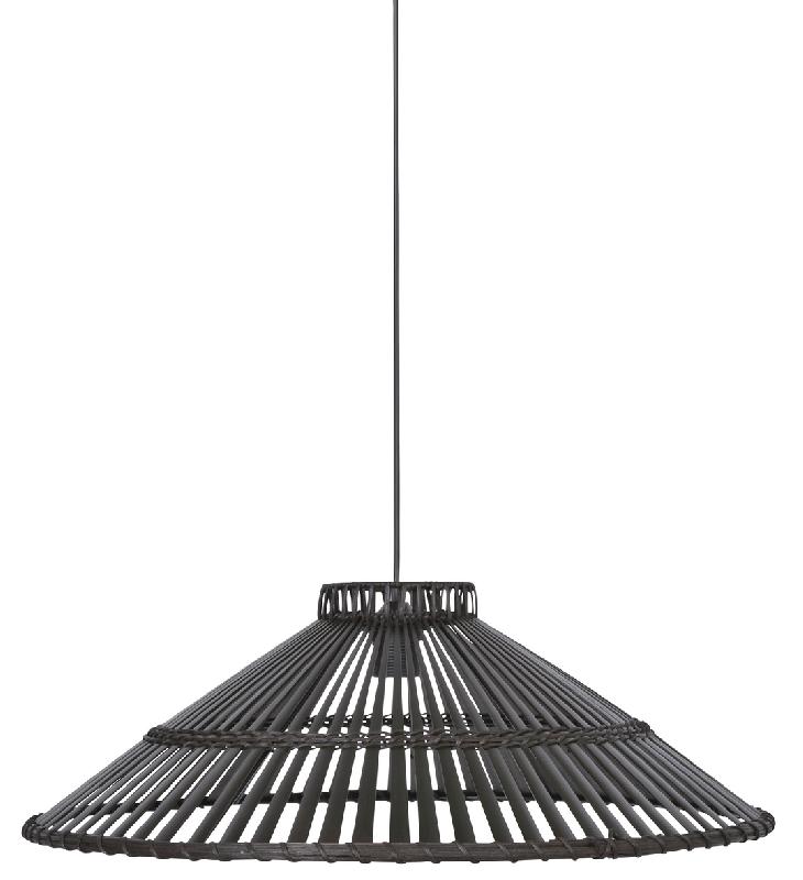 SUSPENSION RANGOON CONIQUE EN BAMBOU PEINT BRUN - MANUTAN COLLECTIVITÉS