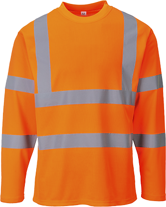 T-shirt hi-vis manche longue orange S278, 3XL - certifié CE - bandes réfléchissantes - norme RIS 3279-TOM_0