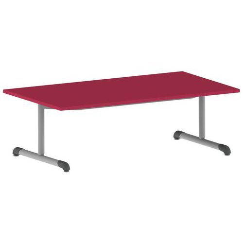 TABLE BANDANA 140 X 80 CM FIXE T1 STRAT CERISE GRIS - MOBIDECOR