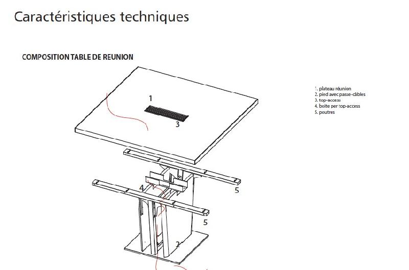 Table de réunion carrée série X10 - Officity - Orme gris_0