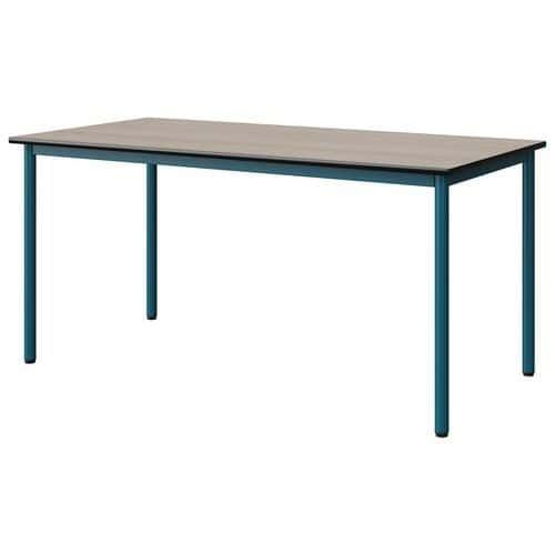 TABLE MALIBU 160X80 T6 4P STRA ACACIA/NOIR BLEU 5025 - MANUTAN EXPERT