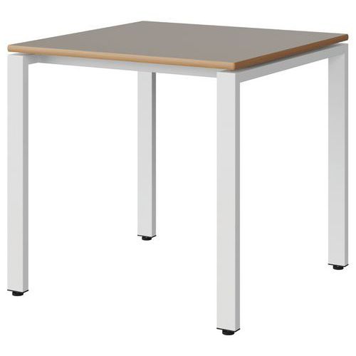 TABLE MALIBU 80X80 T6 SOUDÉ STR ALAI GRIS U727/BLC 9016