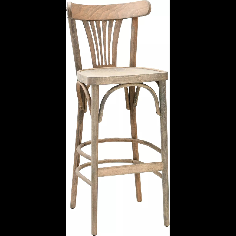 Tabouret PALMETTE en hêtre bois courbé - intérieur bistrot vintage_0