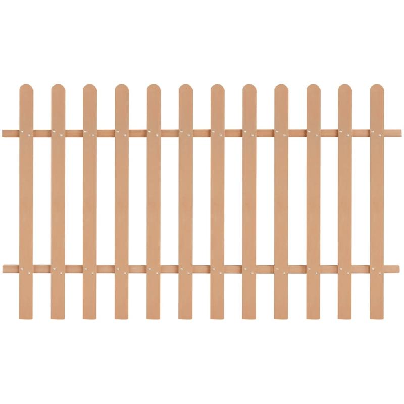 Vidaxl clôture à piquets wpc 200x120 cm 42825_0