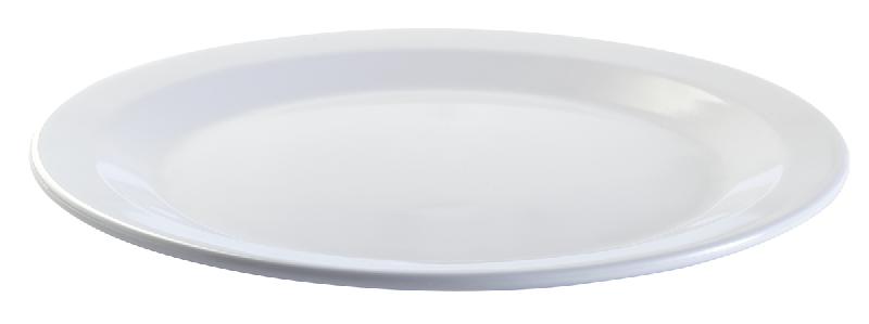 ASSIETTE PLATE ROND BLANC MÉLAMINE Ø 22,5 CM PLATEX