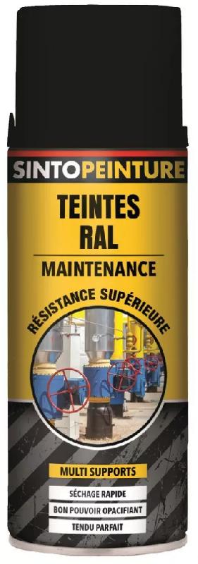 Aérosol noir satiné RAL 9005 400 ml - Peinture de maintenance antirouille - SINTO 920370 - 849185_0