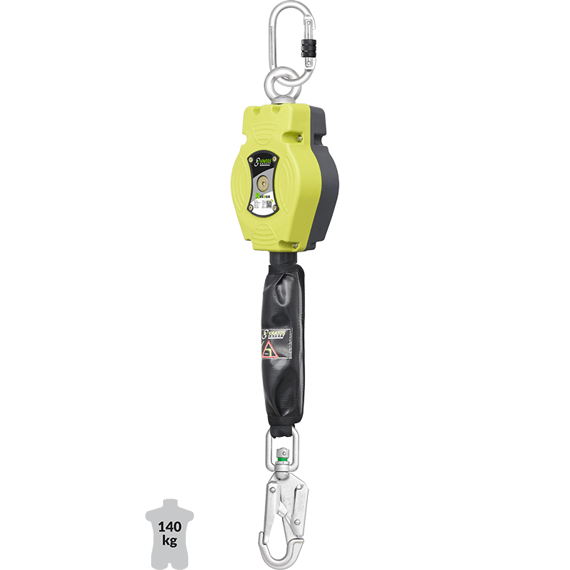 Anti-chute à rappel automatique à sangle avec absorbeur - REF : 83000 - Utilisation horizontale et verticale - Longueur jusqu'à 12m_0