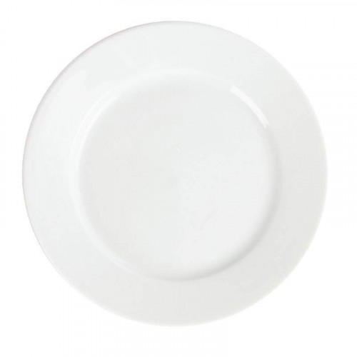 ASSIETTES À LARGE BORD EN PORCELAINE BLANCHE OLYMPIA Ø 200 MM - LOT DE 12