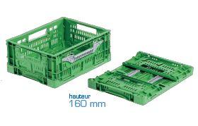 Bac en plastique ajouré - pliable - 370 x 265 x 150 mm - 14 litres_0