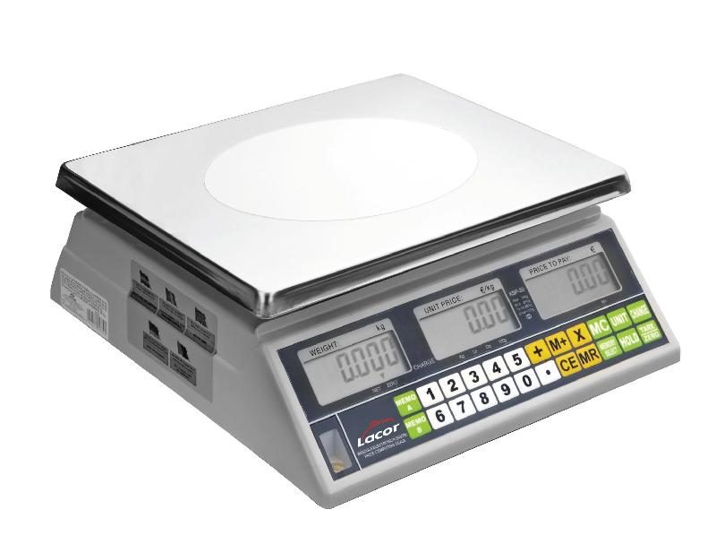 Balance électronique professionnelle en inox 30kg - Lacor avec double écran_0