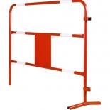 Barrière de chantier rouge et blanche