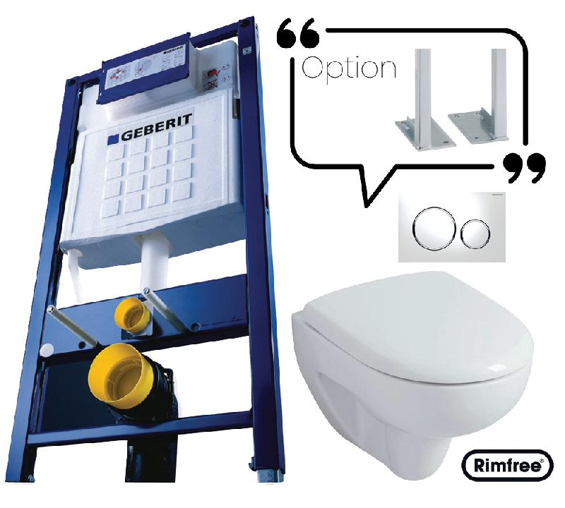 BÂTI-SUPPORT EN APPLIQUE SANS JEU DE PIEDS AUTOPORTANT - GEBERIT - PROMO2