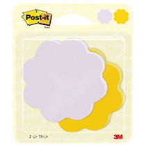 BLOC-NOTE ADHÉSIF DIE-CUT 'FLEUR' - LOT DE 4