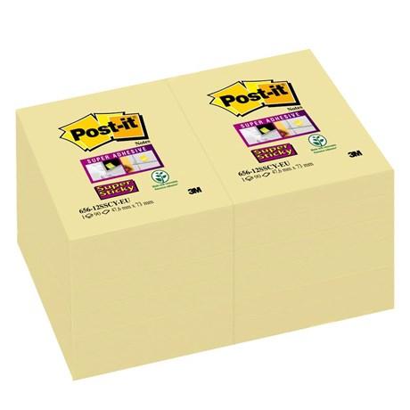 BLOC NOTE POST IT JAUNE 47.6 X 73 MM (VENDU PAR 12)