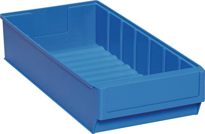 Boîte pour étagère PROMAT - L400xl183xH81 mm - Bleu en polypropylène - Résistante aux acides et huiles_0