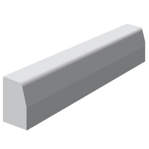 Bordure de trottoir en béton T3 basse - 17x20x100 cm - gris - norme NF_0